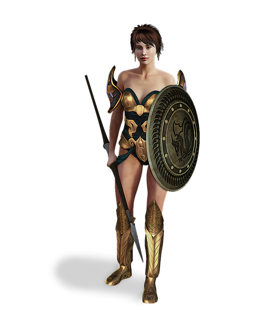 Free fantasy warrior woman female illustration