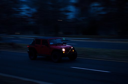 Auto, Vervagen, Nacht, Stad, Voertuig