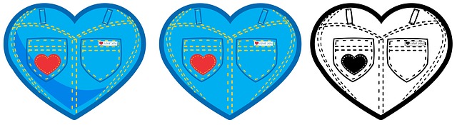 Free blue love romantic illustration