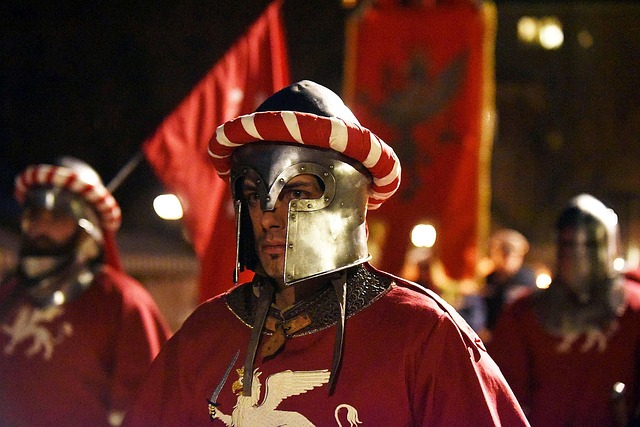 Parade, Mittelalter, Geschichte