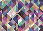 geometric, blue, violet