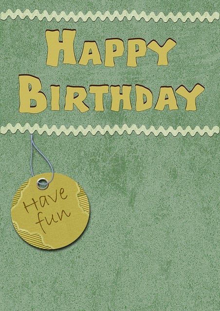 Free date of birth happy birthday vintage illustration