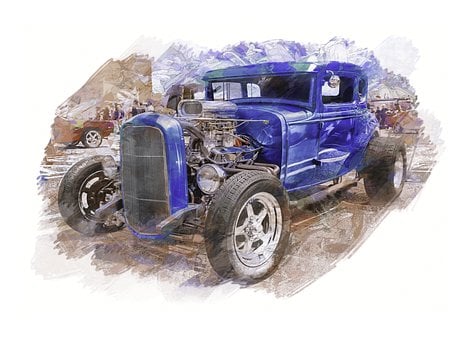 Hotrod, Racing, Bil