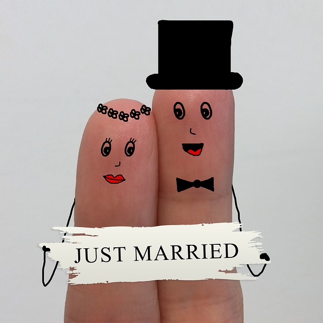 Free newlyweds love valentine's day illustration