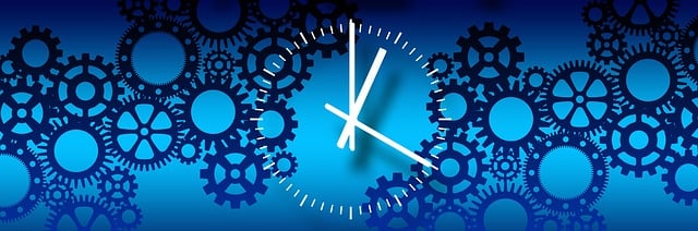 Free gears clock process illustration
