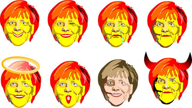 Free merkel smiley politician vector