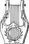 instrument, lyre, music
