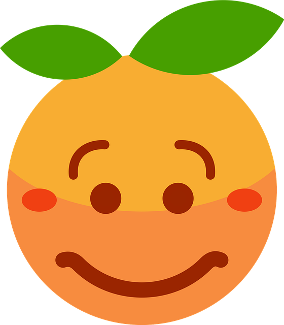 Free clementine orange cartoon vector