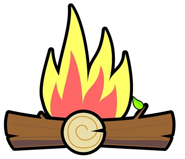 Free nature fire camping illustration