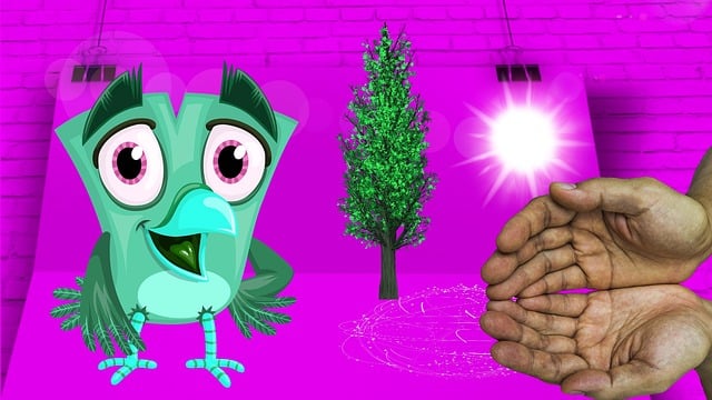 Free bird funny bird valentine's day illustration