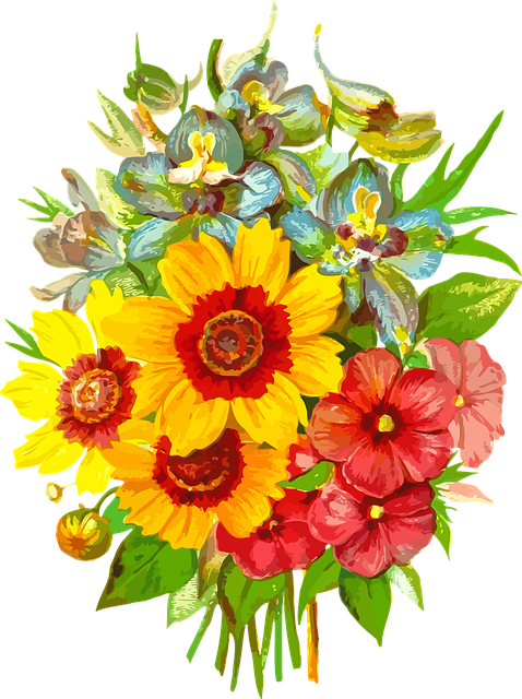 Free flora flower background flower wallpaper illustration