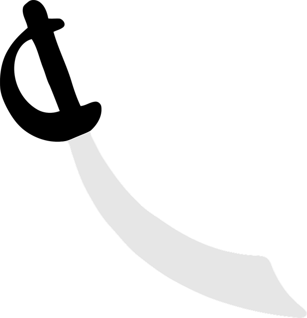 Free cutlass pirate sword vector