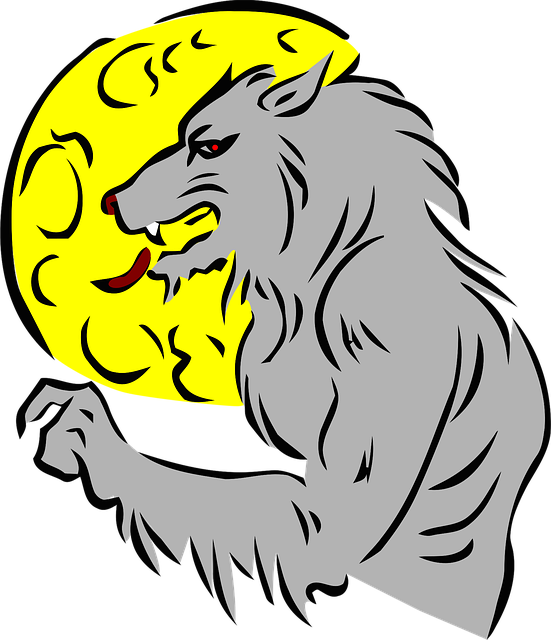 Free werewolf full moon fantasy vector