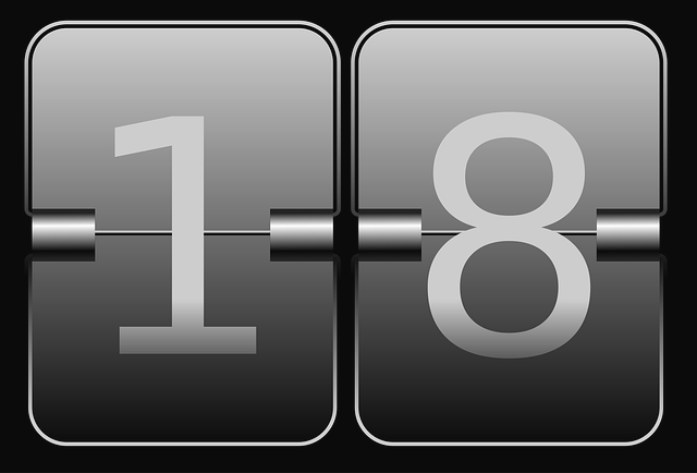 Free digital numbers calendar 18 illustration