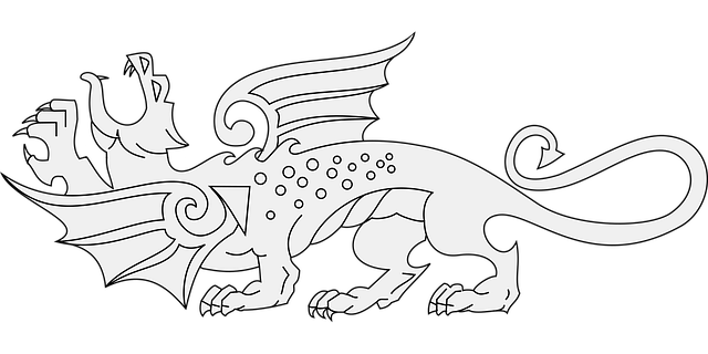 Free dragon legend myth illustration