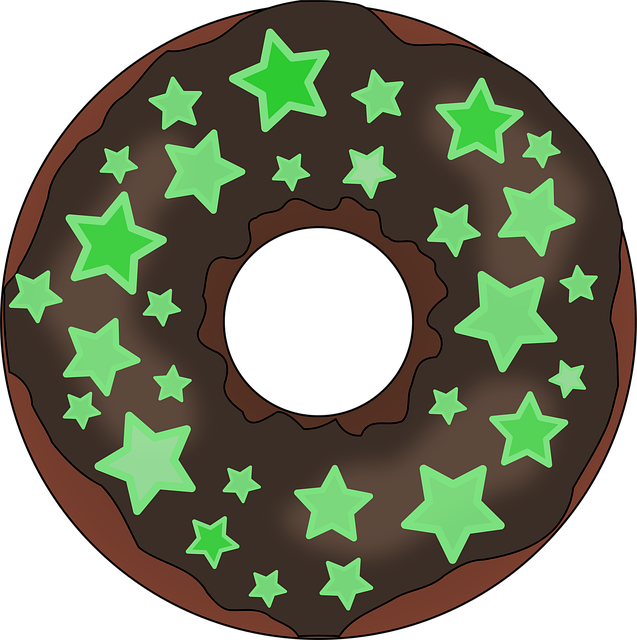 Free chocolate dessert donut vector