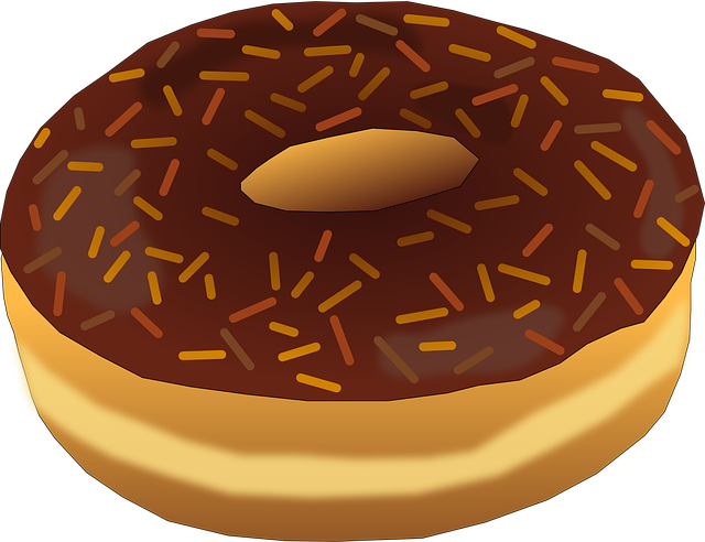 Free brown dessert donut vector