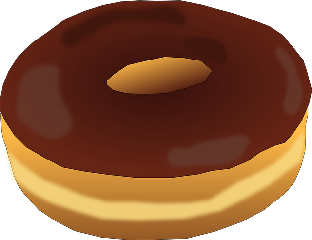 Free chocolate dessert donut vector