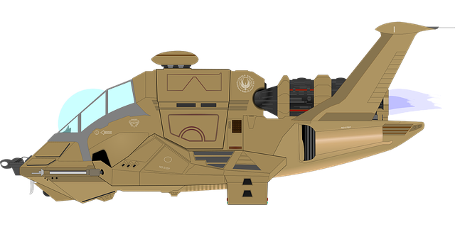 Free military sci fi spaceship vector