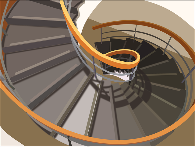 Free architecture banister spiral illustration