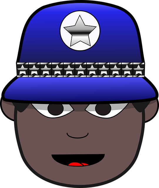 Free black comic characters cop illustration