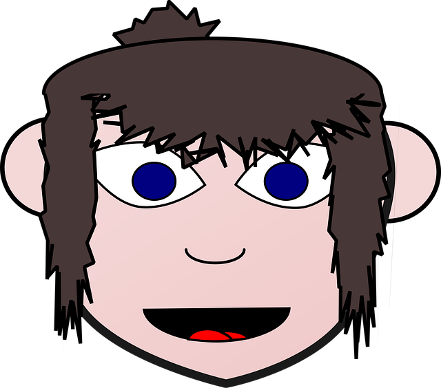 Free comic characters dirty dress-up head vector