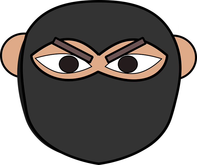 Free dress-up head head ninja vector