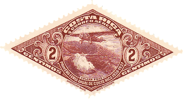 Free Airmail Costa Rica vector and picture