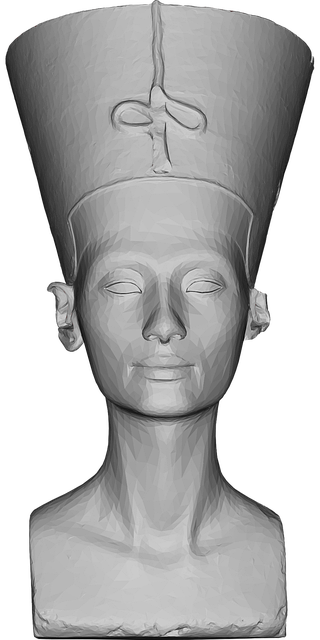 Free bust egypt face vector