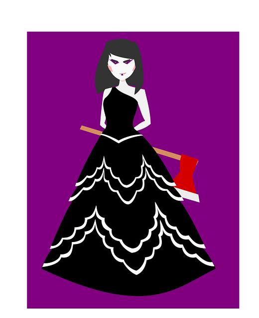 Free woman axe halloween vector