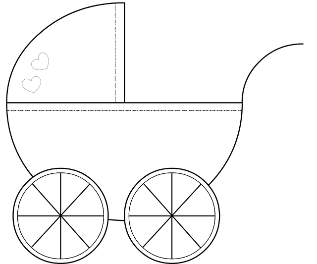 Free cart baby kid illustration