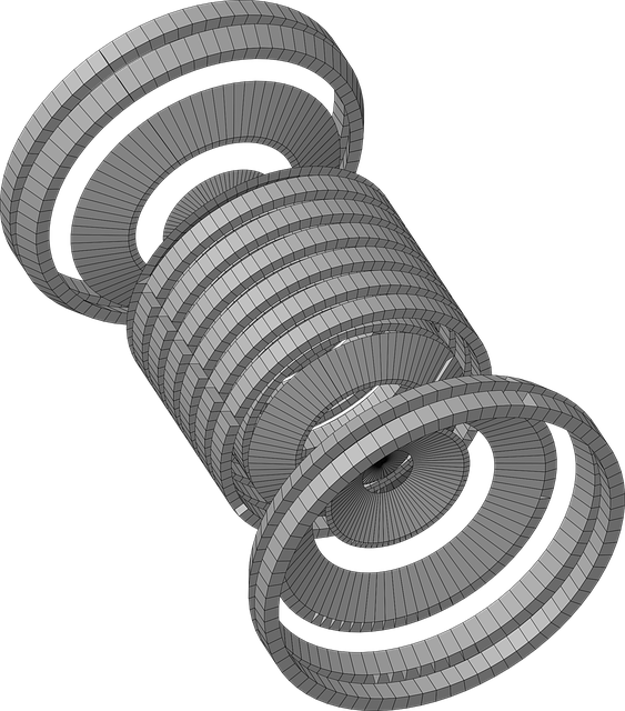 Free cylinder metallic industry illustration