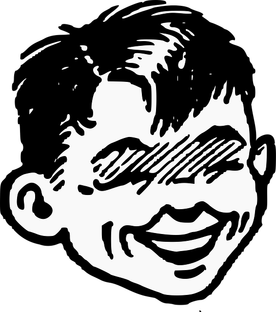 Free boy face child vector