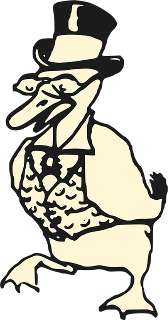 Free anthropomorphized animals duck fancy vector