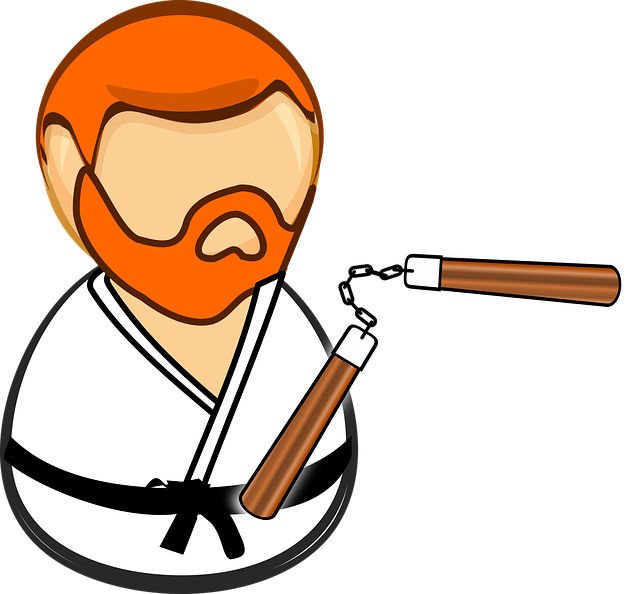 Riem, Stripfiguren, Gevecht, Karate