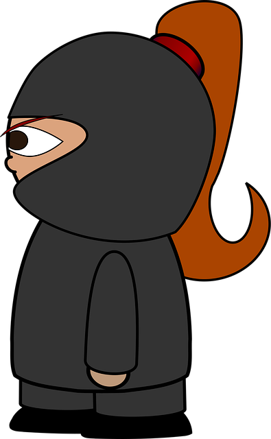 Free comic characters girl ninja illustration