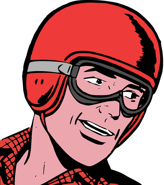 Free comic driver goggles vector