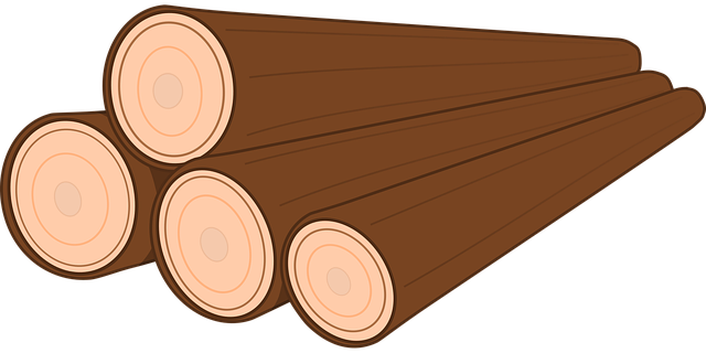 Free log perspective wood illustration