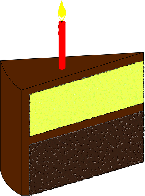 Free cake happy birthday candle vector