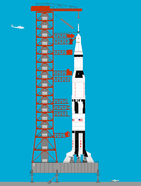 Free historical rocket space program vector