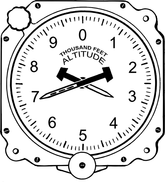 Free aeroplane aircraft altimeter vector
