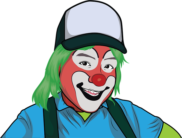 Free boy cartoon clown vector