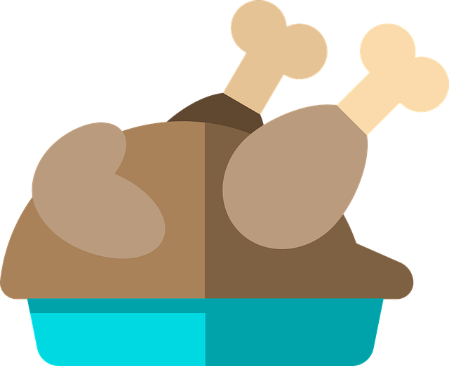 Free food fried turkey icon vector