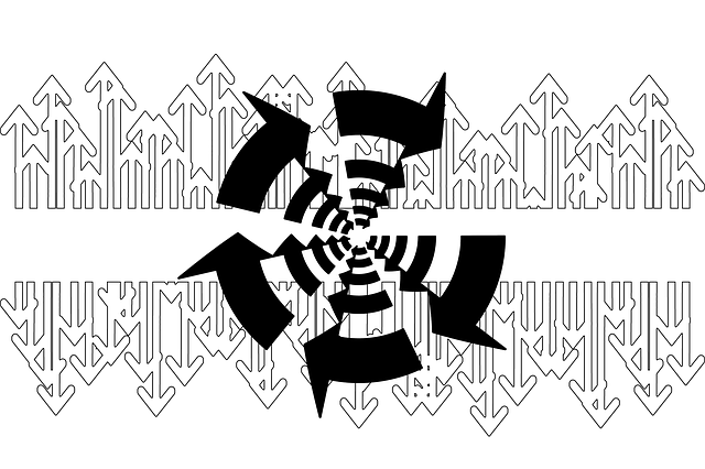 Free arrows above below illustration
