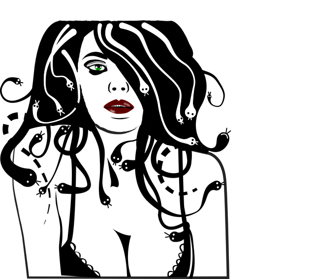 Free greeks medusa monsters illustration