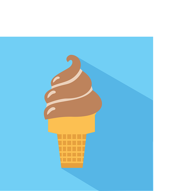 Free chocolate cone ice cream vector