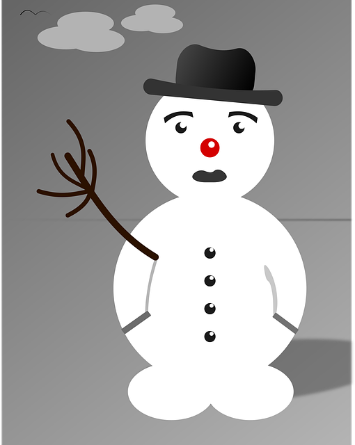 Free frustrated hat snowman illustration