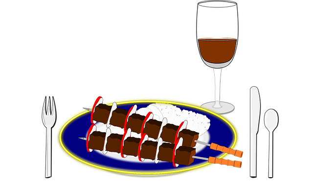 Free dinner food greek illustration