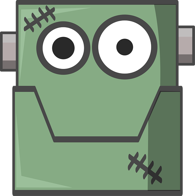 Free cartoon cute frankenstein vector