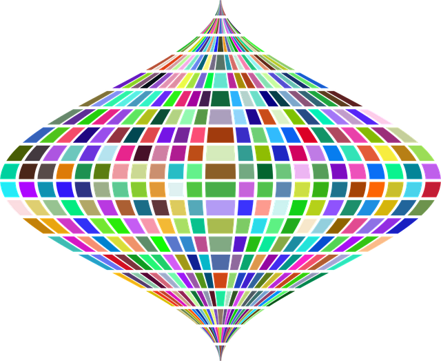 Free perspective grid 3d vector